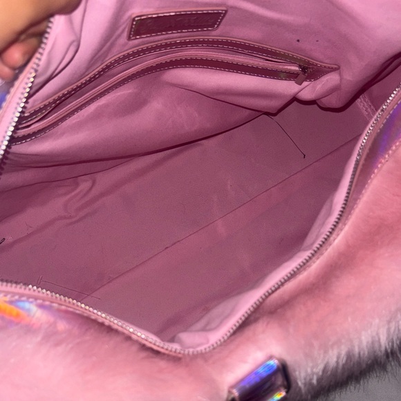 Dolls Kill Pink Faux Fur Travel Bag - Picture 3 of 5